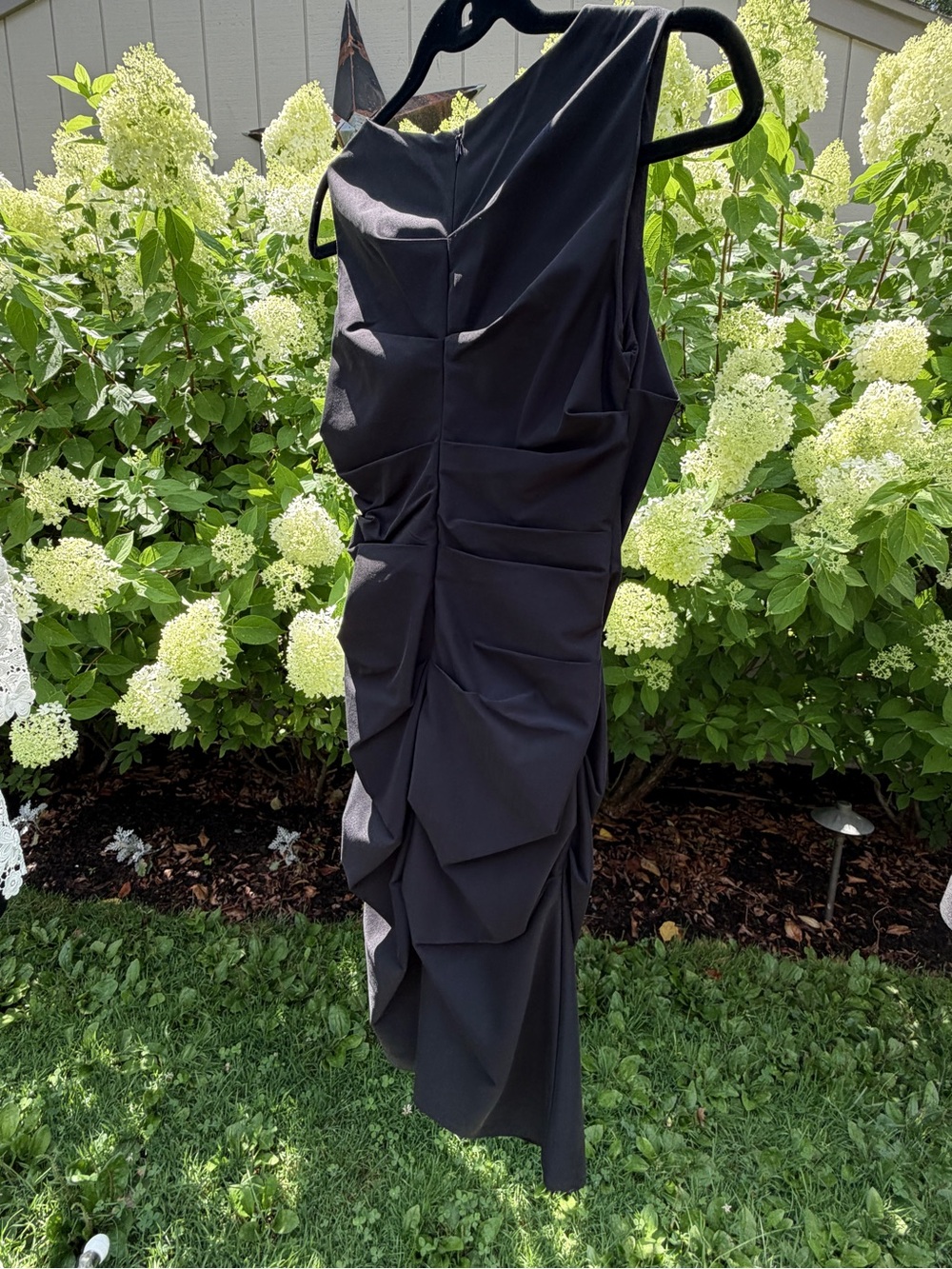 Studio Black Sleeveless Draped Midi Dress - Picture 2 of 4